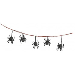 Stickdatei - Halloween Doodle Spinnen Wimpel